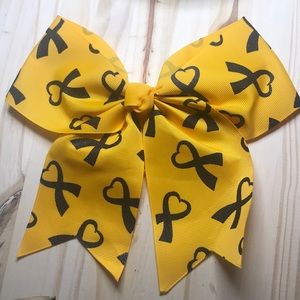 yellow cheer bow